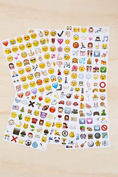 Emoji Sticker Sheet - Set Of 18