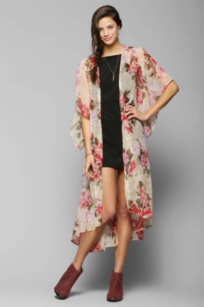 Band Of Gypsies Angel Kimono Duster Jacket - Urban Outfitters