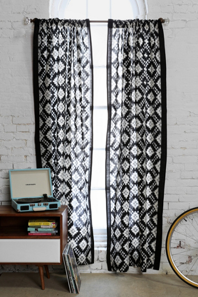 Magical Thinking Black & White Ikat Curtain Urban Outfitters