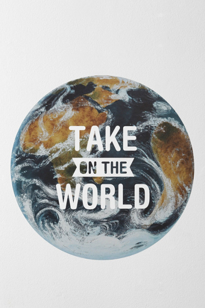 Take On The World Wall Decal Urban Outfitters