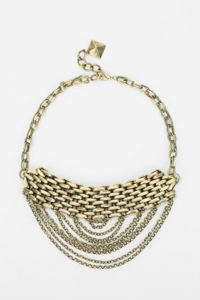Mixed Chains Bib Necklace Urban Outfitters
