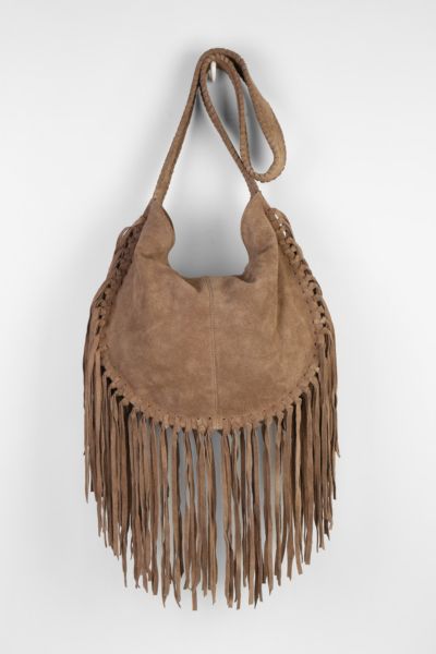 Ecote Bettina Suede Fringe Hobo Bag - Urban Outfitters