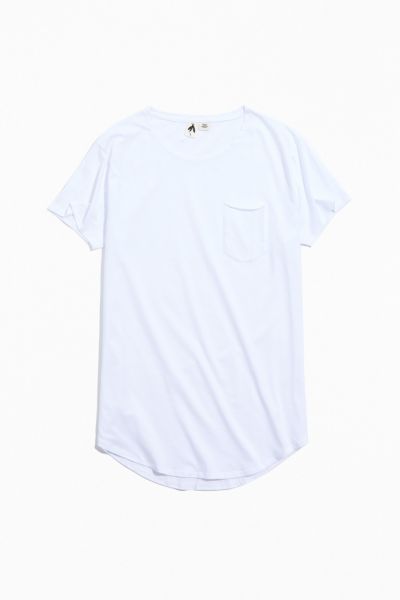 Feathers Curved Hem Tee