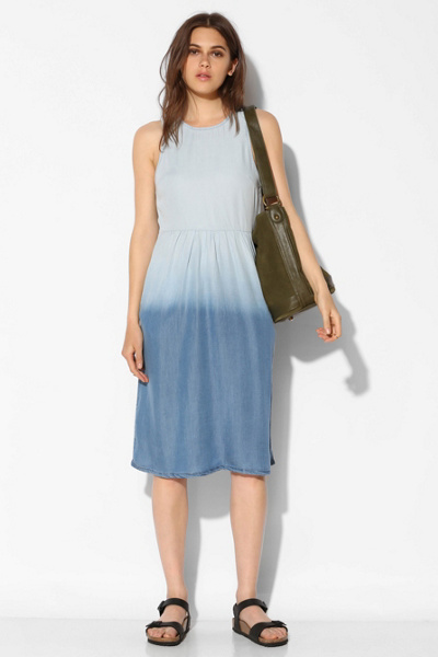 BDG DipDye Denim Midi Dress Urban Outfitters