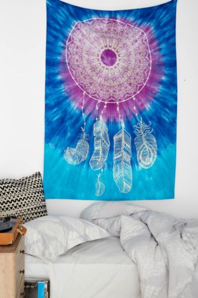 Magical Thinking Tie-Dye Dreamcatcher Tapestry