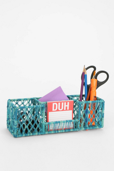 Woven Desk Organizer Urban Outfitters