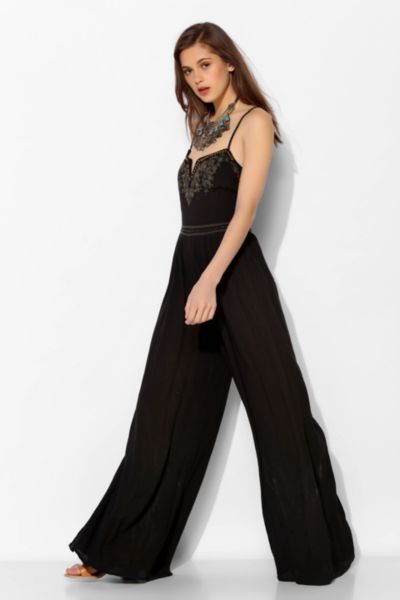 Ecote Anita Embroidered Gauze Jumpsuit - Urban Outfitters
