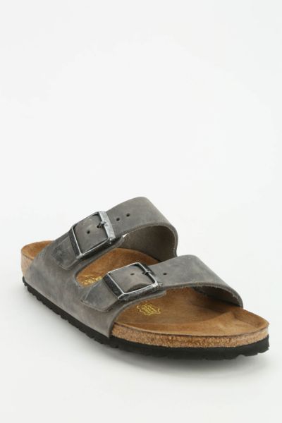 birkenstock men's arizona oiled leather slide sandals