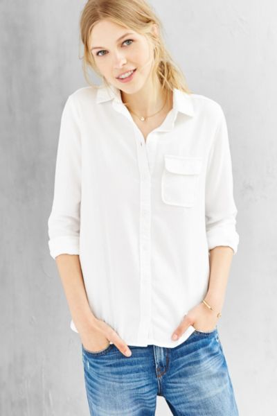 BDG Classic White Oxford Button-Down Shirt - Urban Outfitters