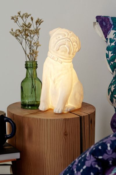 Plum  Bow Pug Table Lamp