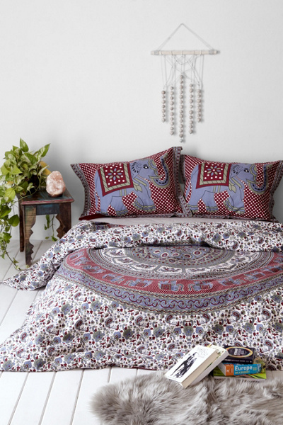 Magical Thinking Grey Elephant Stamp Duvet Cover Urban Outfitters