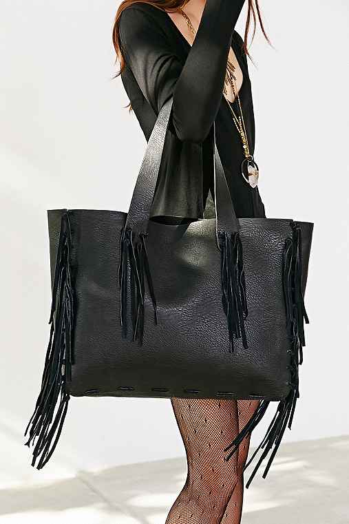 Ecote Suede Fringe Tote Bag - Urban Outfitters