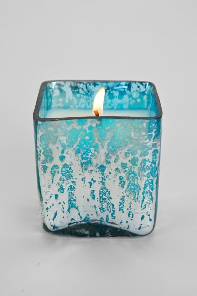 Small Square Mercury Glass Candle