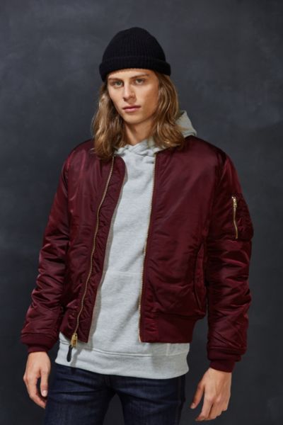 Alpha Industries X Uo Slim Fit Ma1 Bomber Jacket Urban Outfitters 