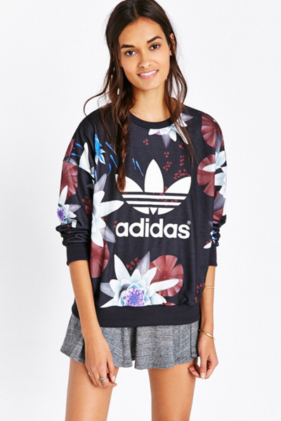 adidas hoodie flowers