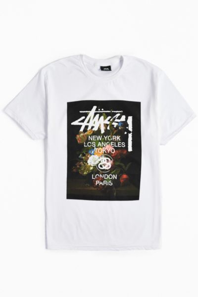 stussy floral hoodie