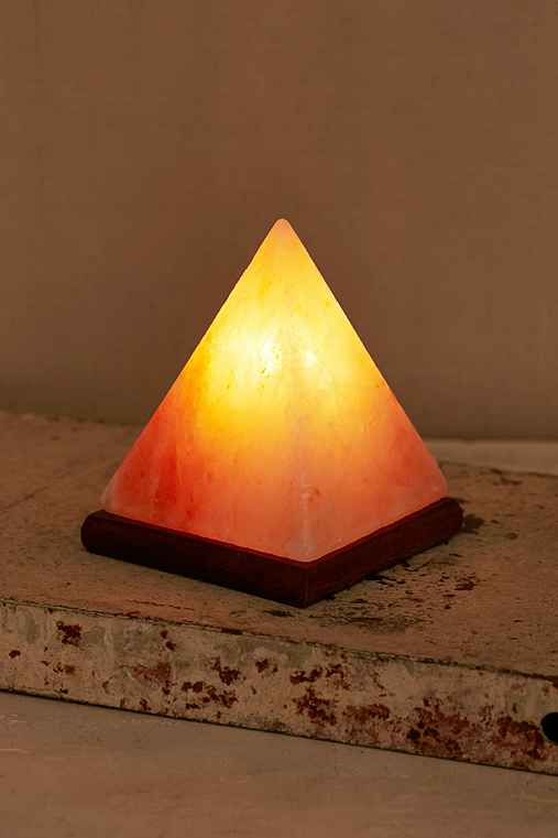 Pyramid Salt Rock Lamp,ORANGE,ONE SIZE
