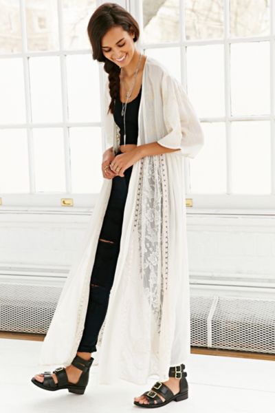 Band Of Gyspies Beautiful Crochet Kimono - Urban Outfitters