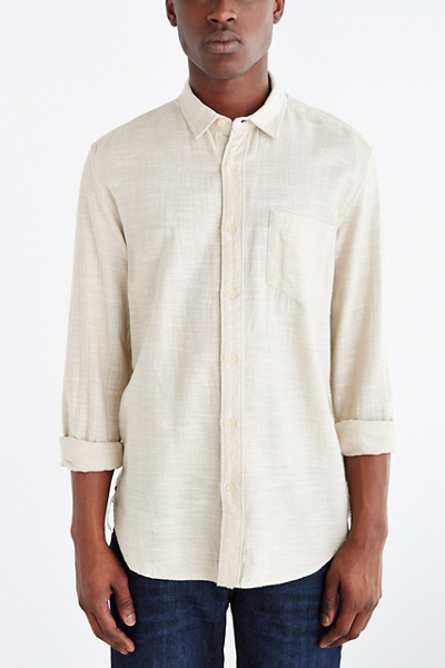 Koto Long-Sleeve Slub Desert Button-Down Shirt