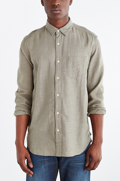 Koto Long-Sleeve Slub Desert Button-Down Shirt