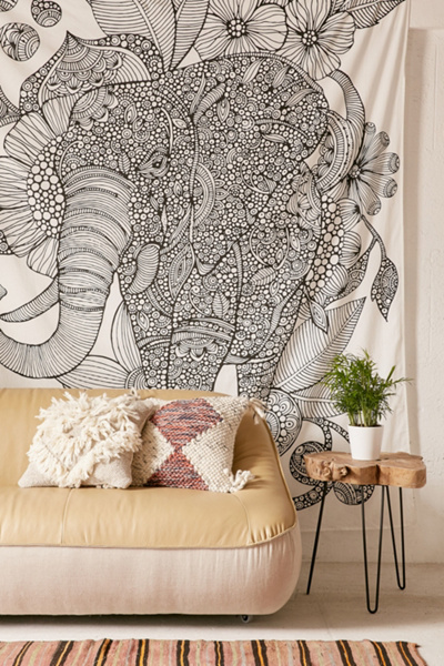 Valentina Harper Ruby The Elephant Tapestry