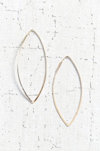 18k + Sterling Silver Delicate Geo Hoop Earring