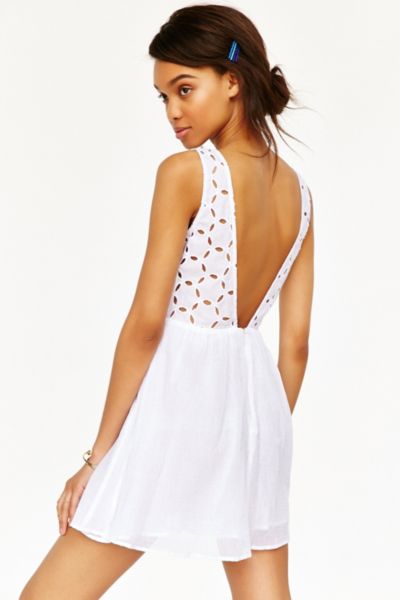 Kimchi Blue Eyelet Bodice Gauze Dress