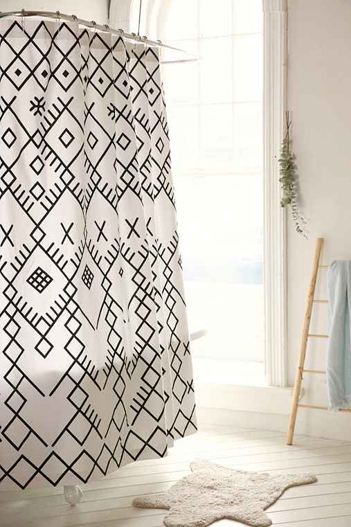 Green And Gray Shower Curtain 