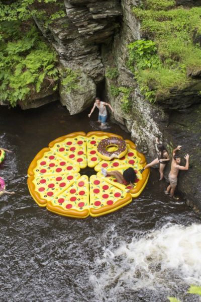 Epic pizza float - perfect for a lazy day on the lake with friends