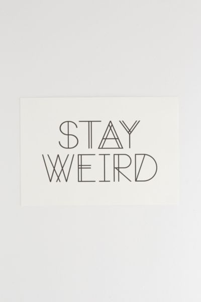 Live Love Studio Stay Weird Art Print - Urban Outfitters