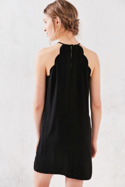 high neck collar frock