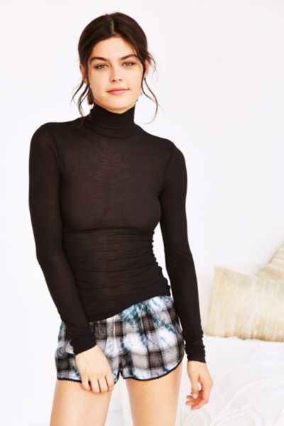 Out From Under Ribbed Turtleneck Top Urban Outfitters