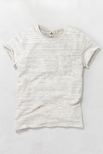 Feathers Rolled Cap Sleeve Tee