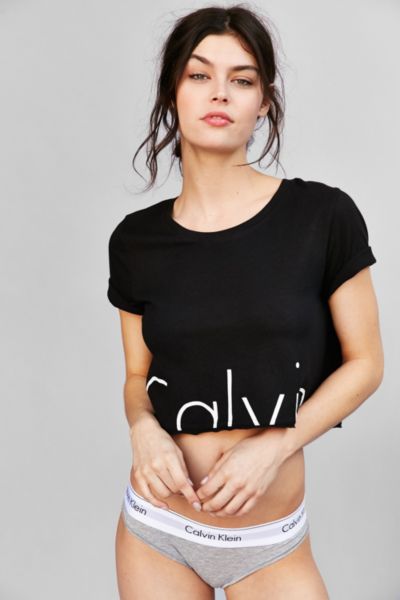 calvin klein cropped tee