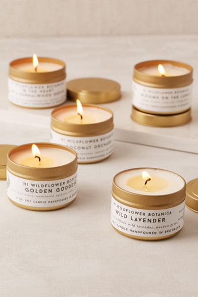 Hi Wildflower Botanica Tin Candle - Urban Outfitters