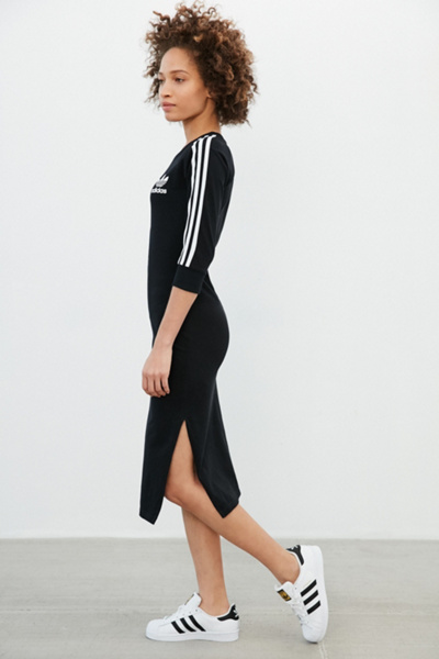 adidas Originals 3Stripes Midi Dress Urban Outfitters