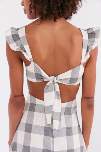 Cute gingham check mini dress