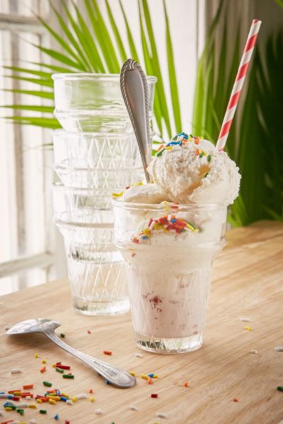 Glass ice cream bowl set