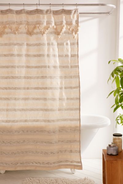 Offera Woven Shower Curtain Urban Outfitters