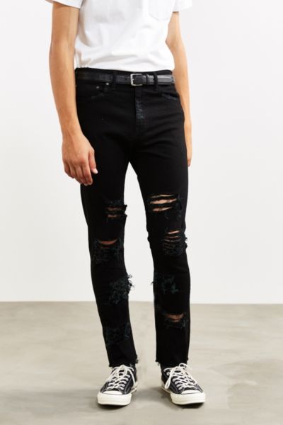 black levi ripped jeans