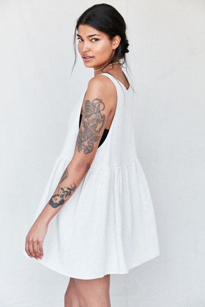 urban renewal remnants checkered babydoll dress