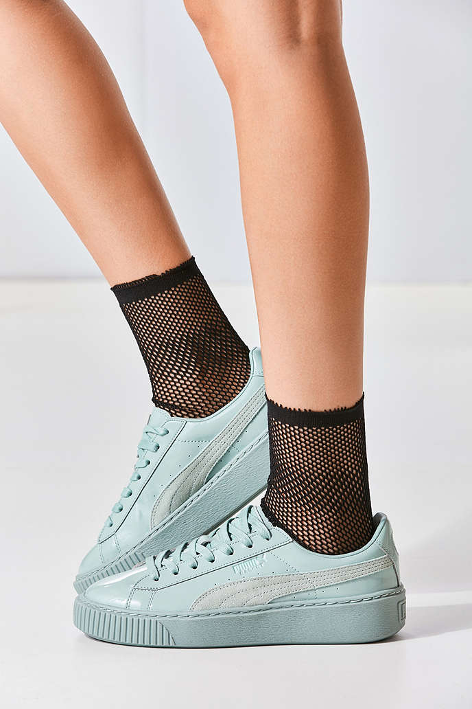 puma basket leather platform sneakers puma basket leather platform sneakers