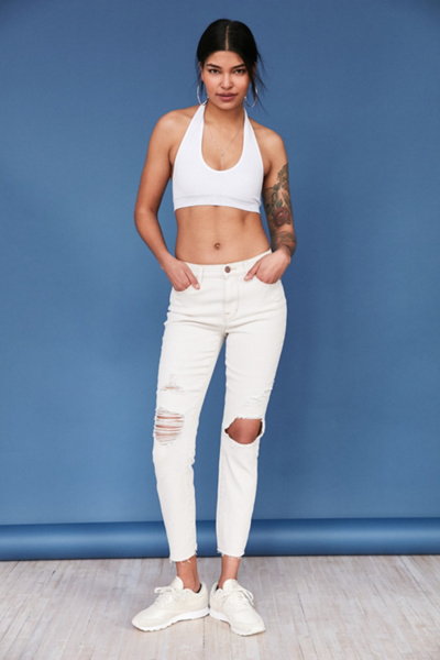 BDG Twig Crop High-Rise Skinny Jean - White