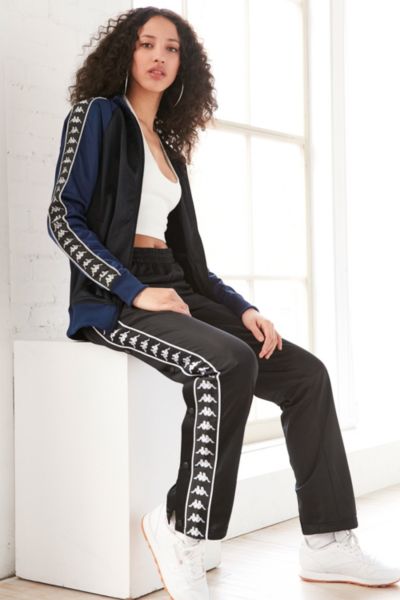 kappa button up track pants