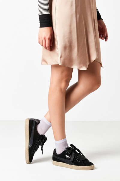 puma basket heart metallic