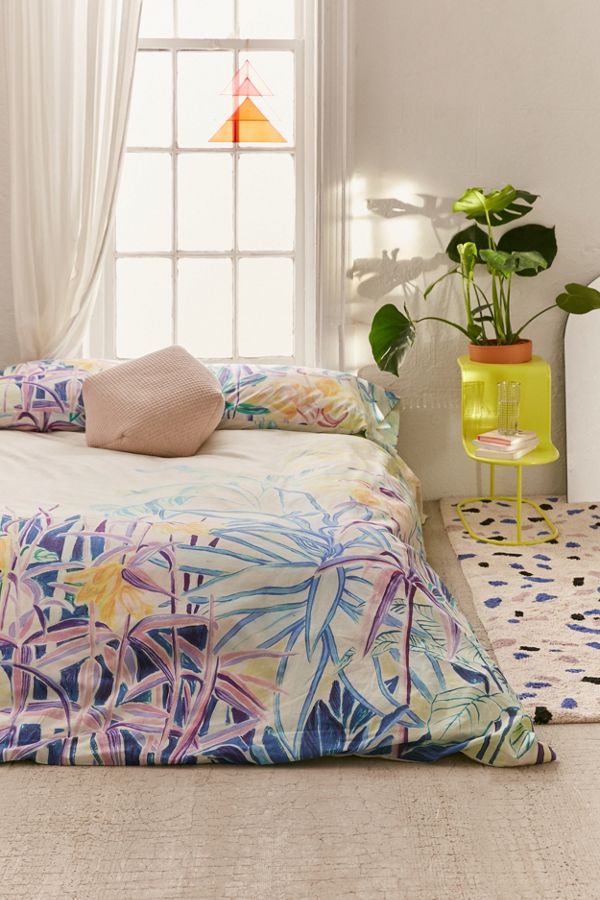 Painterly Foliage Duvet Cover Urban Outfitters