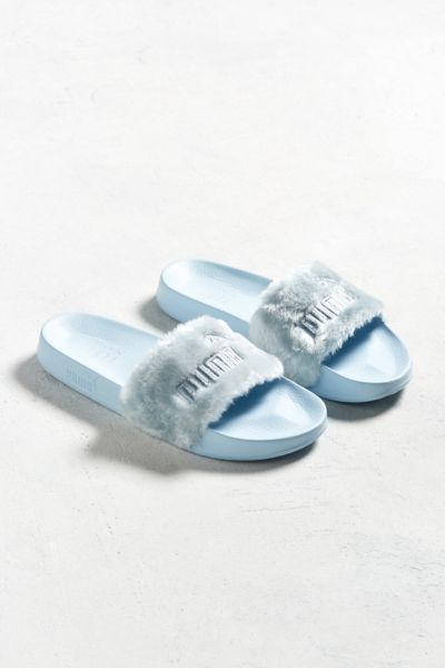 puma furry sliders