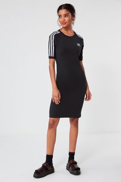 Adidas Originals 3 Stripe Midi Tshirt Dress Urban Outfitters | 2021 trends  | xoosha