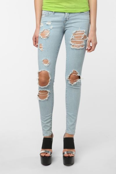 BDG Cigarette Mid Rise Jean   Rinsed Denim