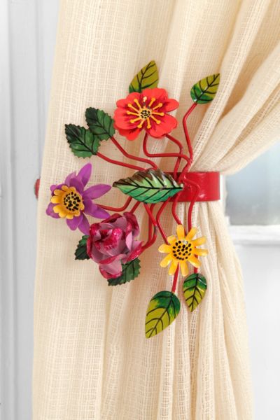 Bright Botanical Curtain Tie Back